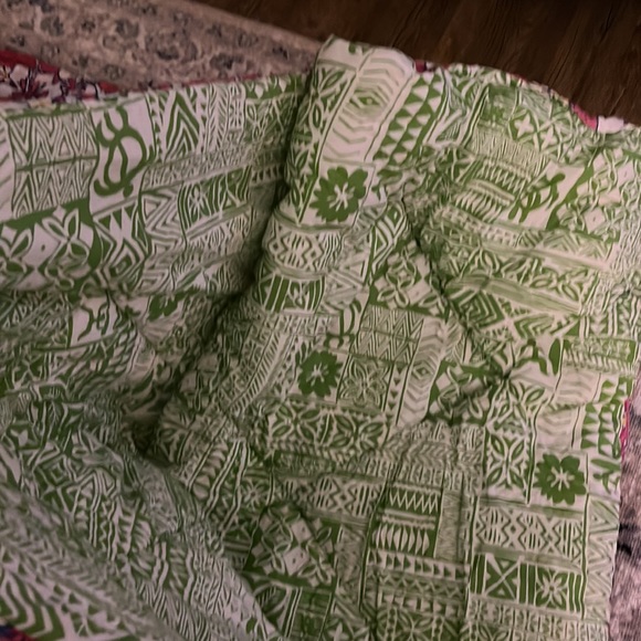 Vintage Dean Miller Full size comforter set  pink hibiscus surfer bedding - Picture 2 of 6